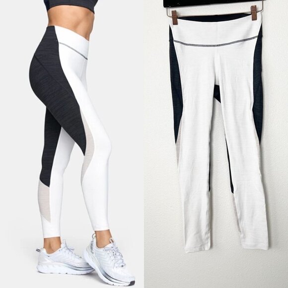 Outdoor Voices Small TechSweat 7/8 Zoom Leggings Athletic Color Block Sporty - Picture 1 of 9